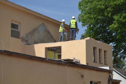 Přestavba budovy MŠ Slepotice duben - říjen 2018